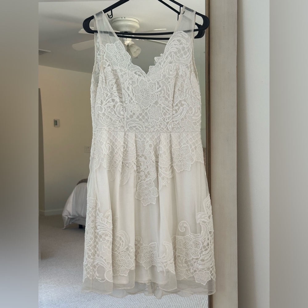 Yoana Baraschi Ivory Lace Dress